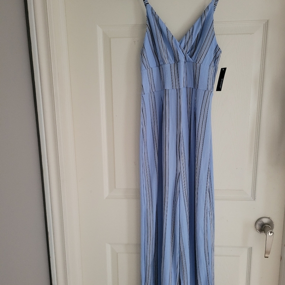 Blue / Black Silk Jumpsuit - Picture 1 of 5